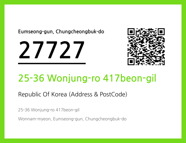 Address and Postal Code QR Code Image (CC BY 4.0)