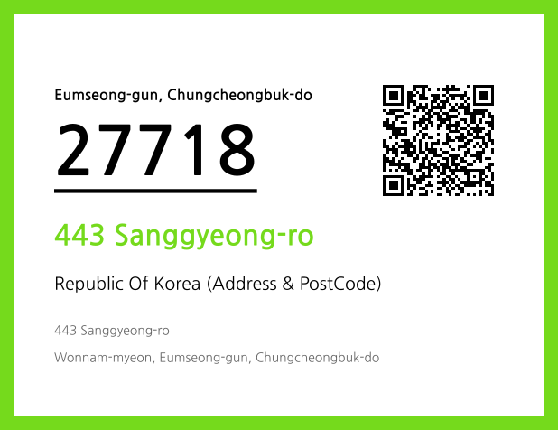 Address and Postal Code QR Code Image (CC BY 4.0)