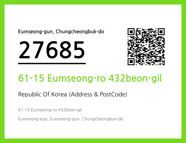 Address and Postal Code QR Code Image (CC BY 4.0)