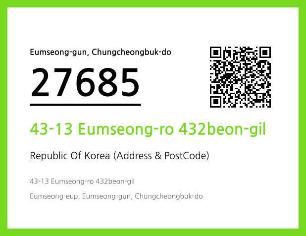 Address and Postal Code QR Code Image (CC BY 4.0)