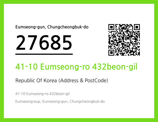 Address and Postal Code QR Code Image (CC BY 4.0)