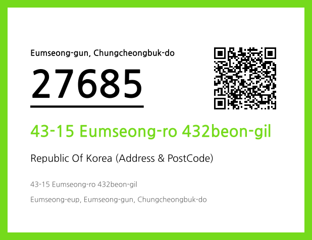 Address and Postal Code QR Code Image (CC BY 4.0)