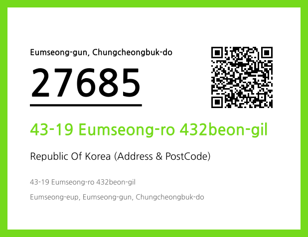 Address and Postal Code QR Code Image (CC BY 4.0)