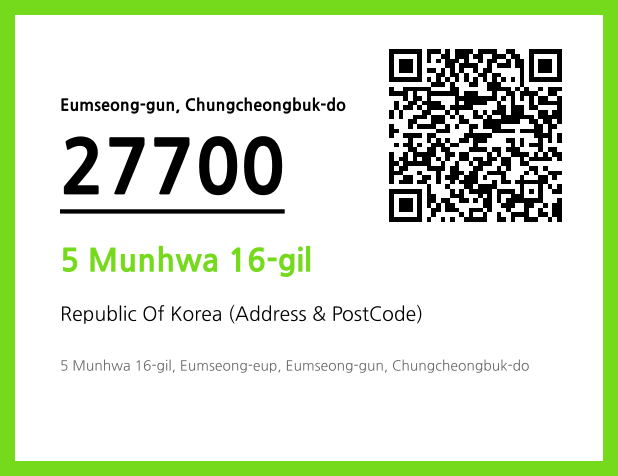 Address and Postal Code QR Code Image (CC BY 4.0)