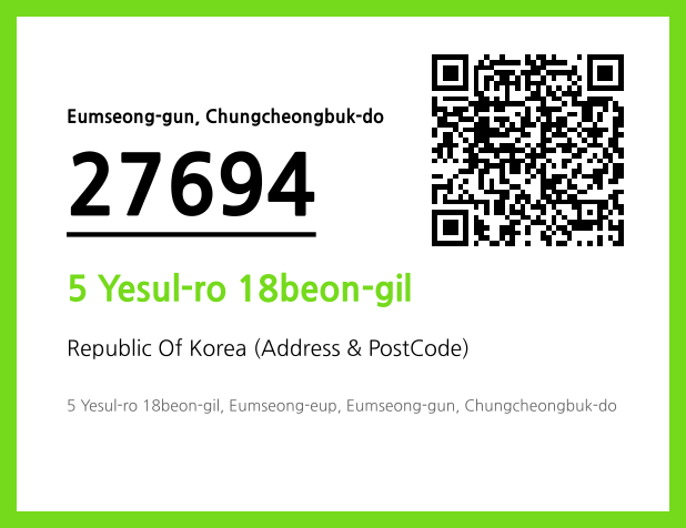 Address and Postal Code QR Code Image (CC BY 4.0)