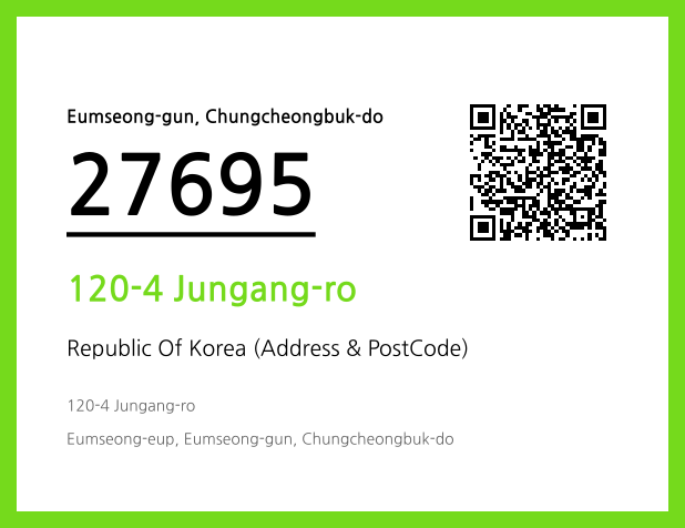 Address and Postal Code QR Code Image (CC BY 4.0)