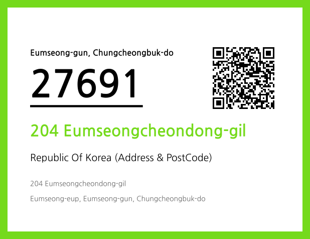 Address and Postal Code QR Code Image (CC BY 4.0)