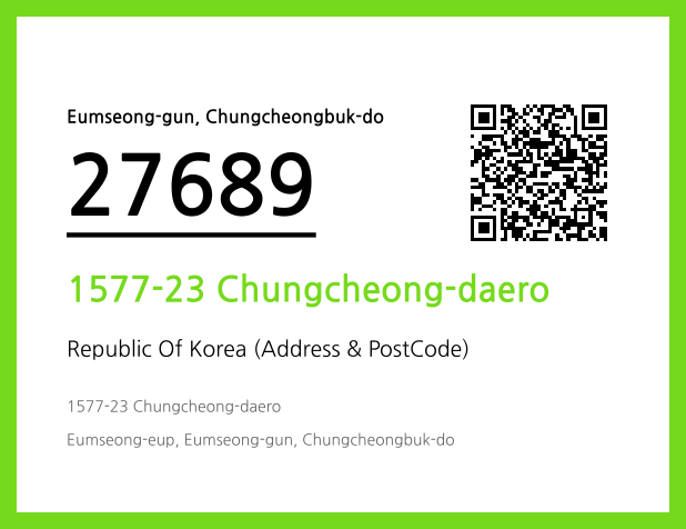 Address and Postal Code QR Code Image (CC BY 4.0)