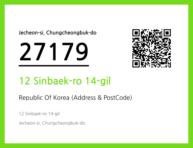 CC BY 4.0 Address and Postal Code QR Code Image