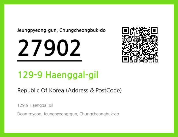 Address and Postal Code QR Code Image (CC BY 4.0)