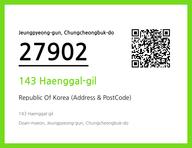 Address and Postal Code QR Code Image (CC BY 4.0)
