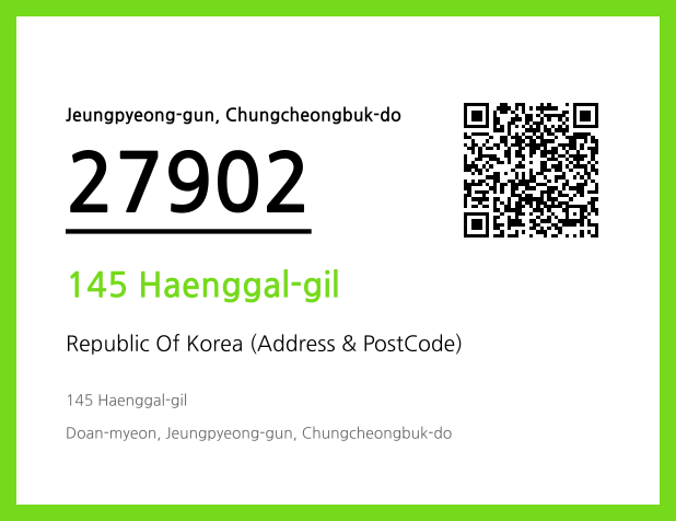 Address and Postal Code QR Code Image (CC BY 4.0)