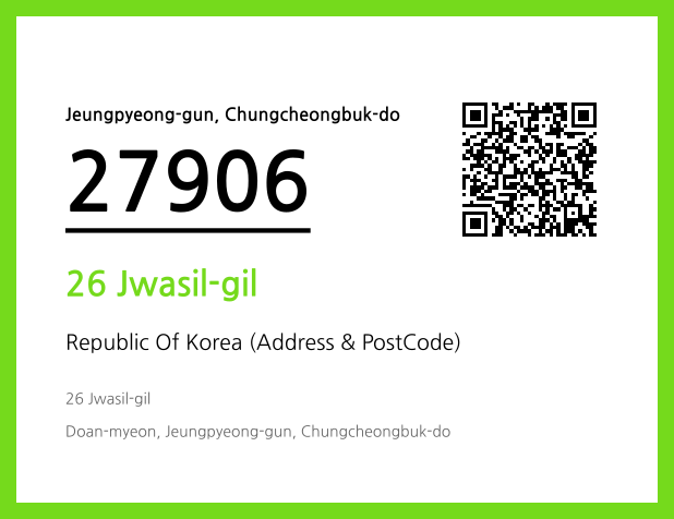 Address and Postal Code QR Code Image (CC BY 4.0)