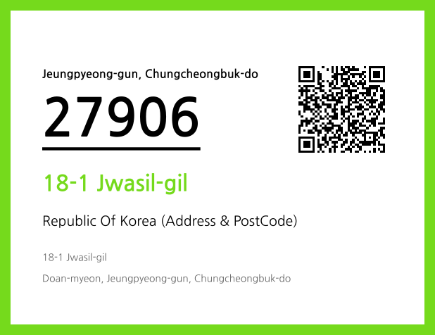 Address and Postal Code QR Code Image (CC BY 4.0)