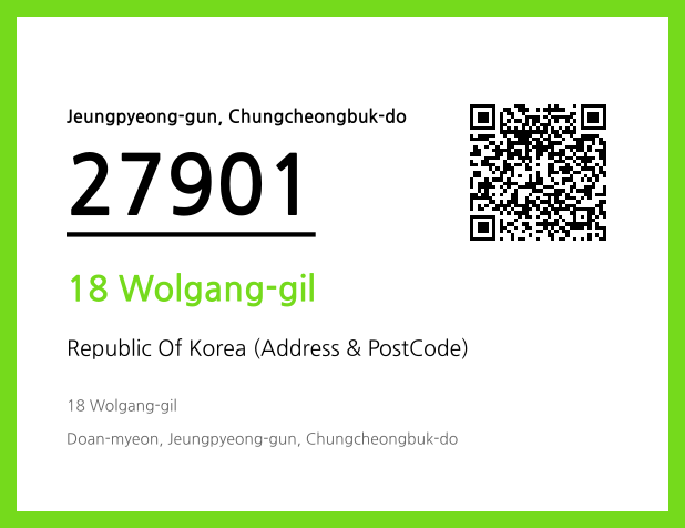 Address and Postal Code QR Code Image (CC BY 4.0)