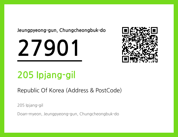 Address and Postal Code QR Code Image (CC BY 4.0)