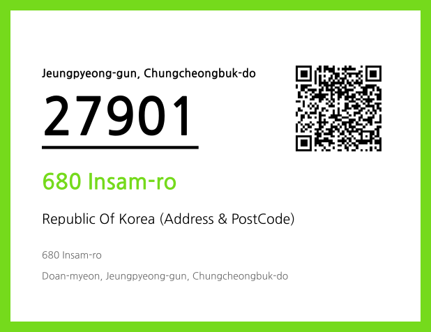Address and Postal Code QR Code Image (CC BY 4.0)