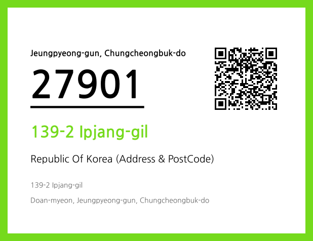 Address and Postal Code QR Code Image (CC BY 4.0)