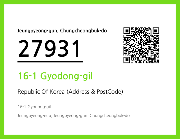 Address and Postal Code QR Code Image (CC BY 4.0)