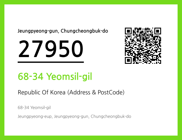 CC BY 4.0 Address and Postal Code QR Code Image (CC BY 4.0)