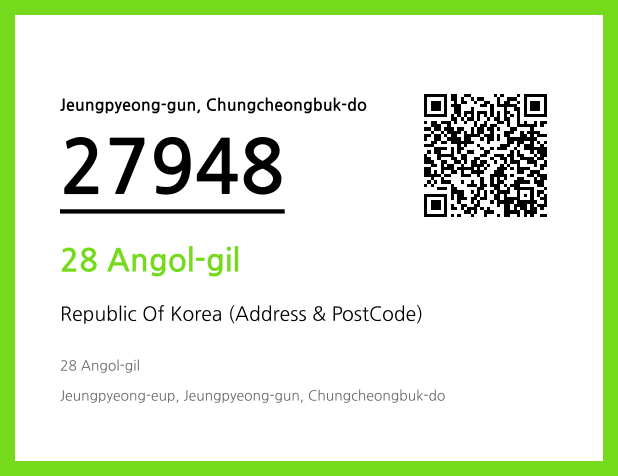 Address and Postal Code QR Code Image (CC BY 4.0)