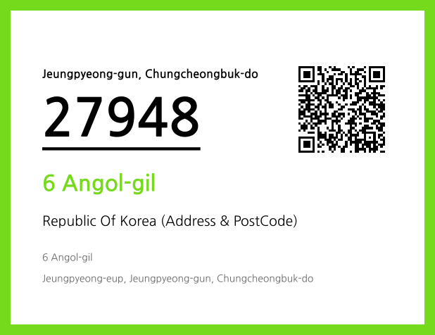 Address and Postal Code QR Code Image (CC BY 4.0)