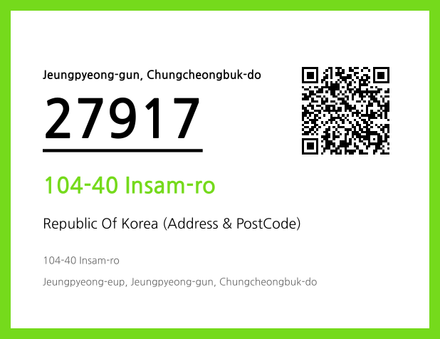 Address and Postal Code QR Code Image (CC BY 4.0)