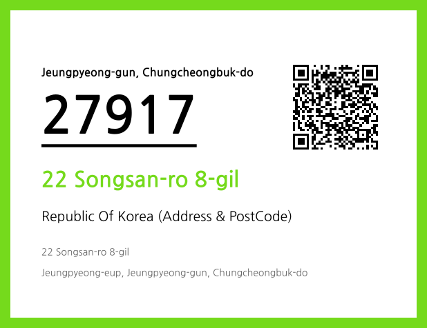 Address and Postal Code QR Code Image (CC BY 4.0)