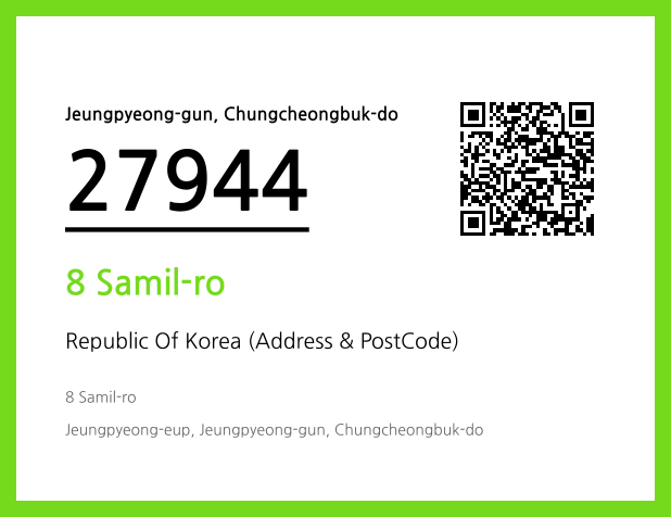 Address and Postal Code QR Code Image (CC BY 4.0)