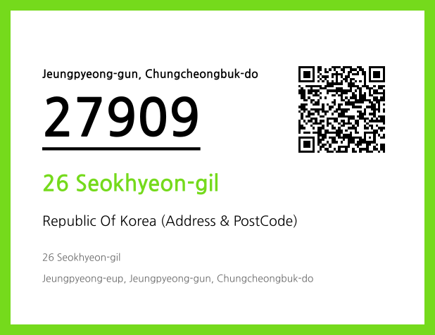 Address and Postal Code QR Code Image (CC BY 4.0)