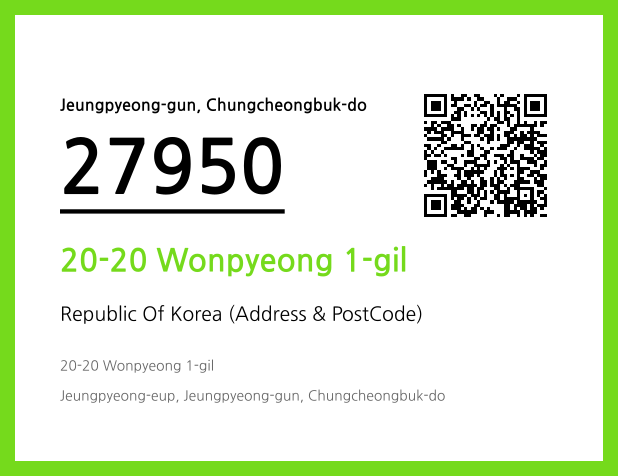 Address and Postal Code QR Code Image (CC BY 4.0)