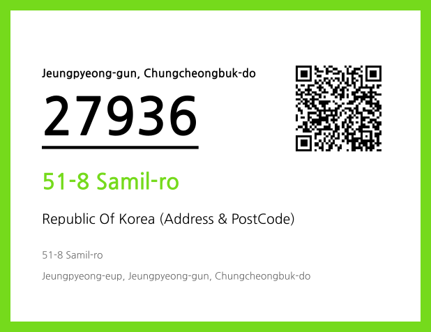 Address and Postal Code QR Code Image (CC BY 4.0)