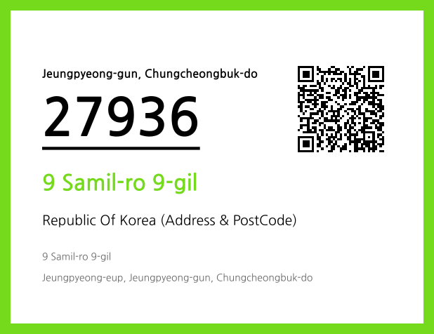 Address and Postal Code QR Code Image (CC BY 4.0)