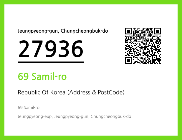 Address and Postal Code QR Code Image (CC BY 4.0)