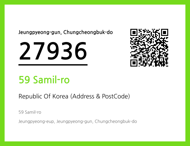 Address and Postal Code QR Code Image (CC BY 4.0)