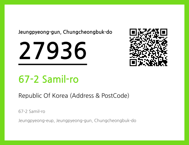 Address and Postal Code QR Code Image (CC BY 4.0)
