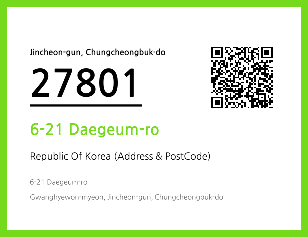 Address and Postal Code QR Code Image (CC BY 4.0)
