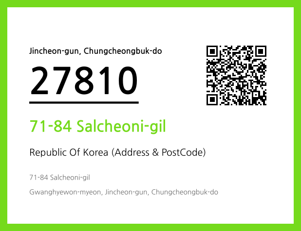 Address and Postal Code QR Code Image (CC BY 4.0)