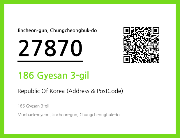 Address and Postal Code QR Code Image (CC BY 4.0)