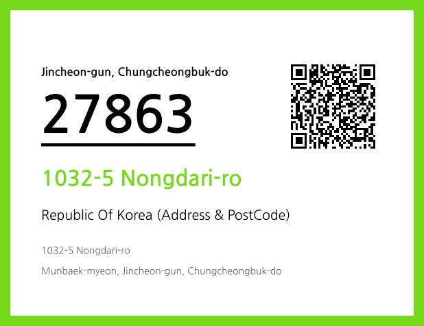 Address and Postal Code QR Code Image (CC BY 4.0)