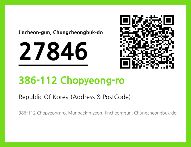 Address and Postal Code QR Code Image (CC BY 4.0)