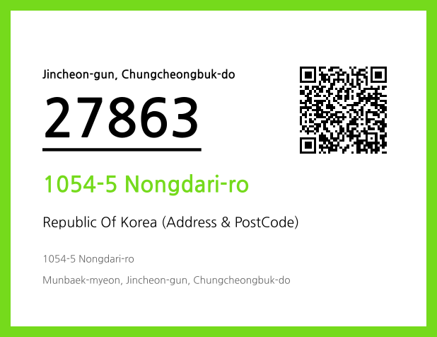Address and Postal Code QR Code Image (CC BY 4.0)