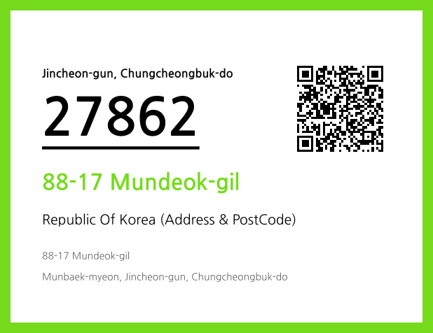 Address and Postal Code QR Code Image (CC BY 4.0)