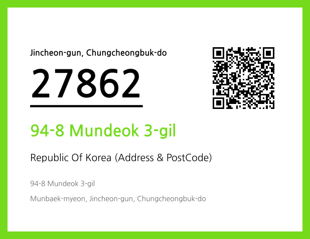 Address and Postal Code QR Code Image (CC BY 4.0)