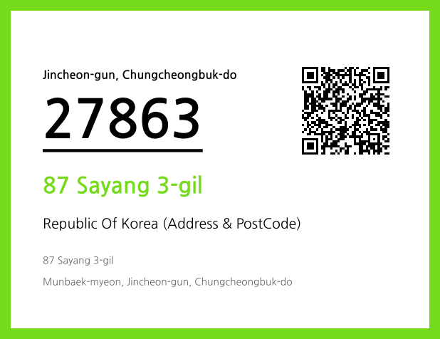 Address and Postal Code QR Code Image (CC BY 4.0)