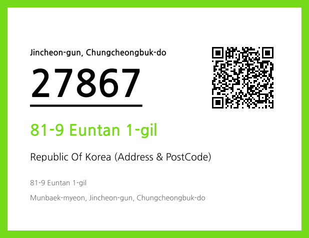 Address and Postal Code QR Code Image (CC BY 4.0)