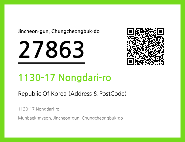 Address and Postal Code QR Code Image (CC BY 4.0)