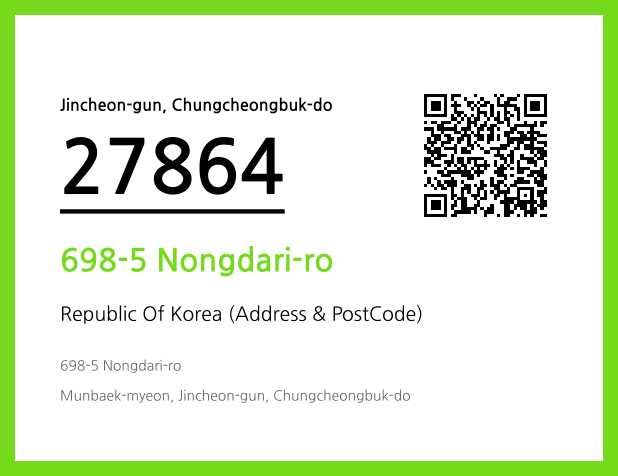 CC BY 4.0 Address and Postal Code QR Code Image (CC BY 4.0)