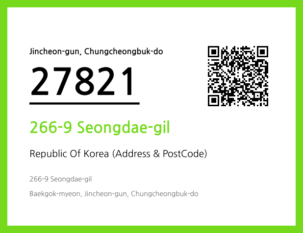 Address and Postal Code QR Code Image (CC BY 4.0)