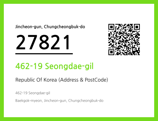 Address and Postal Code QR Code Image (CC BY 4.0)